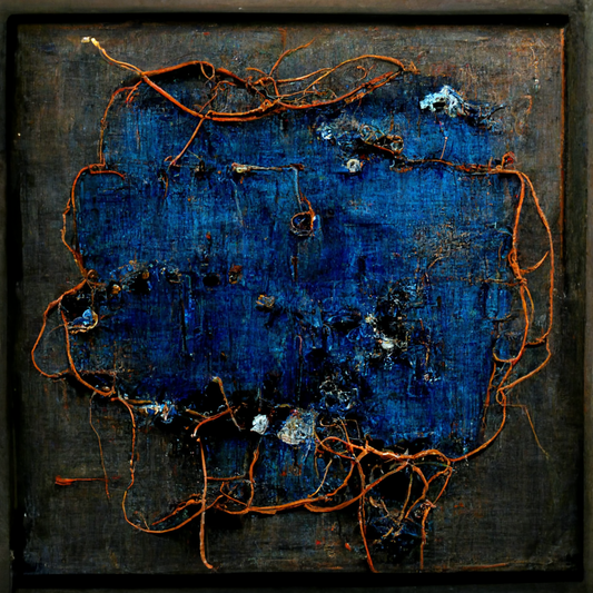 Frayed of Blue and Brown