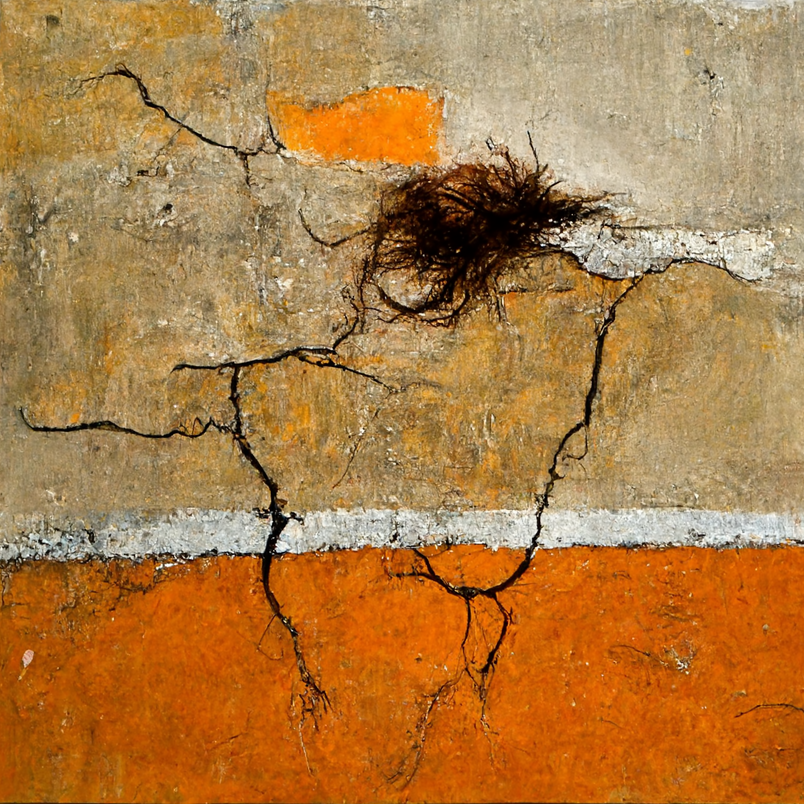Cracked of Orange and Brown