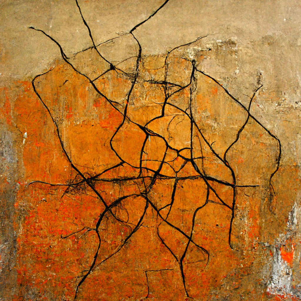 Cracked of Orange and Brown