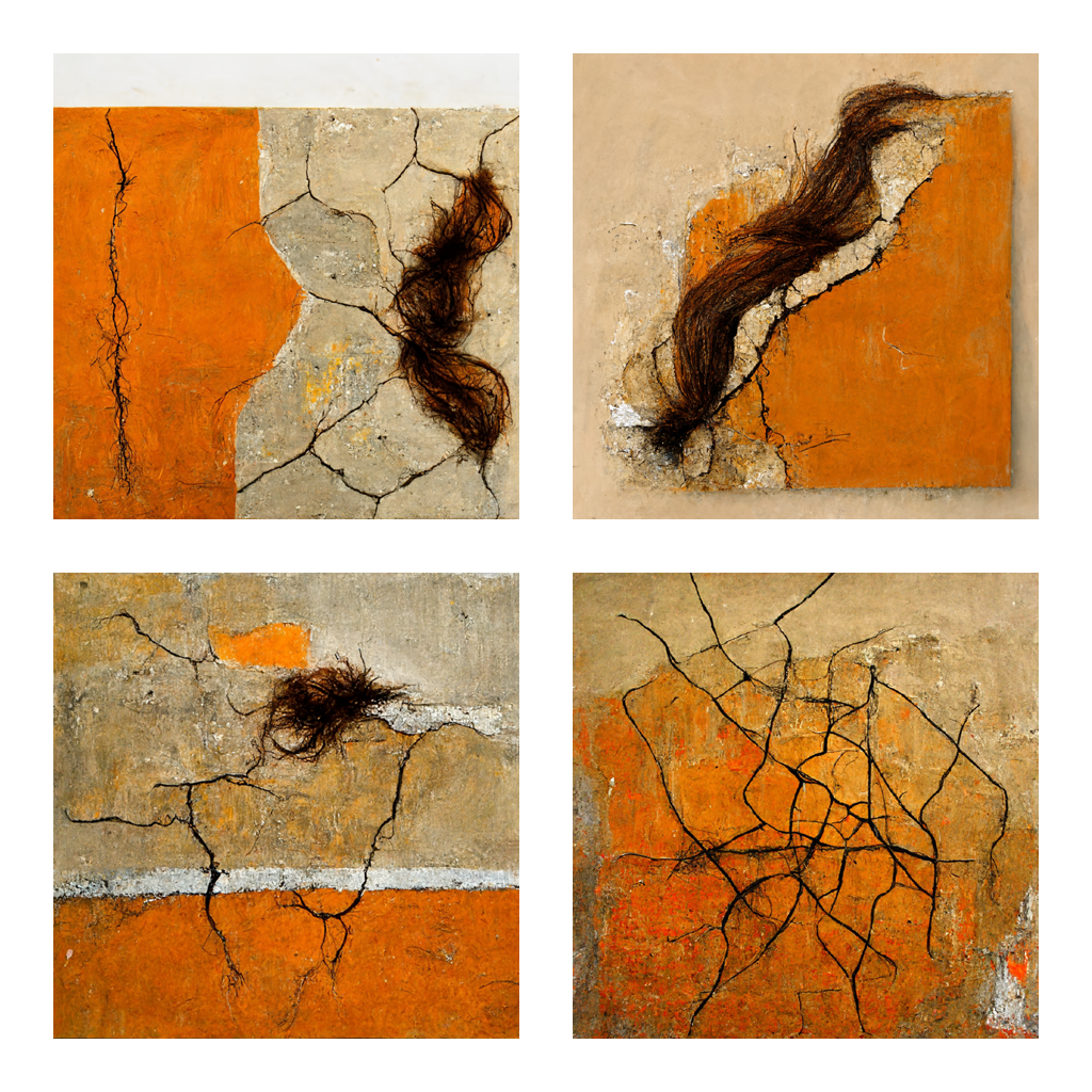 Cracked of Orange and Brown