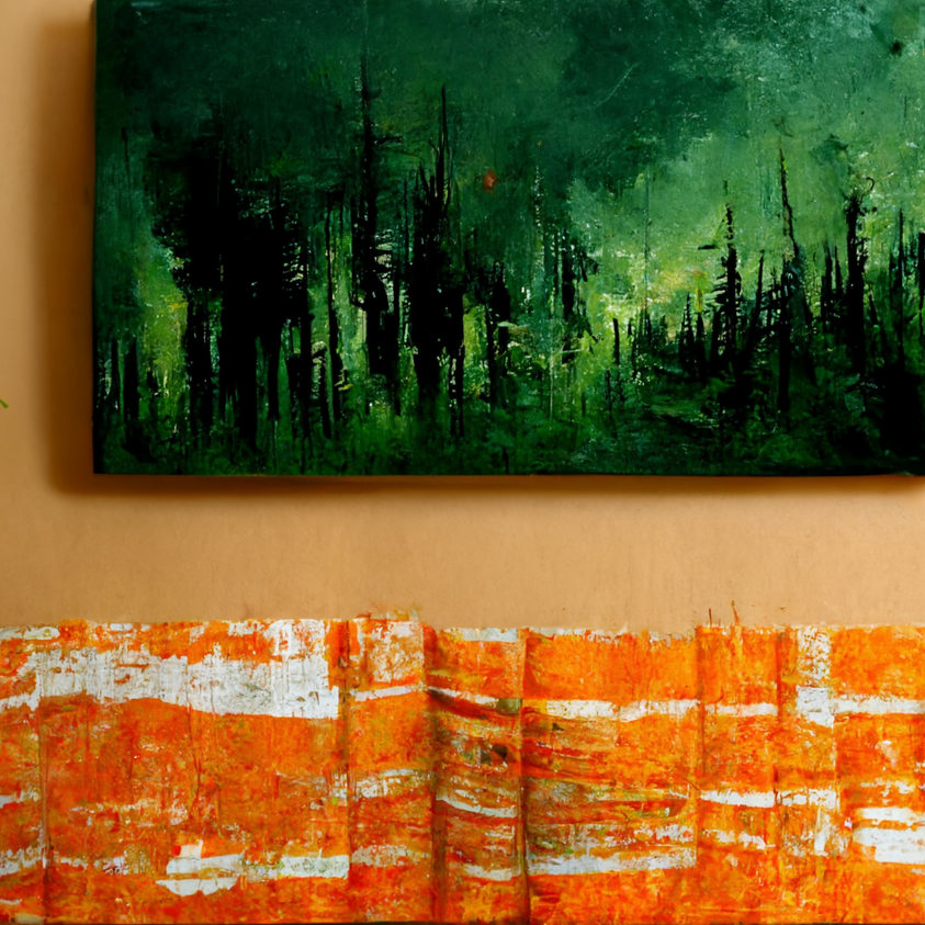 Décor of Green and Orange