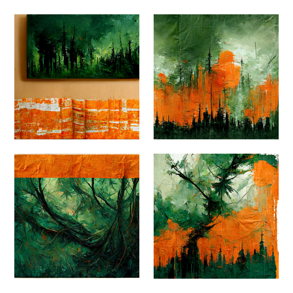 Décor of Green and Orange