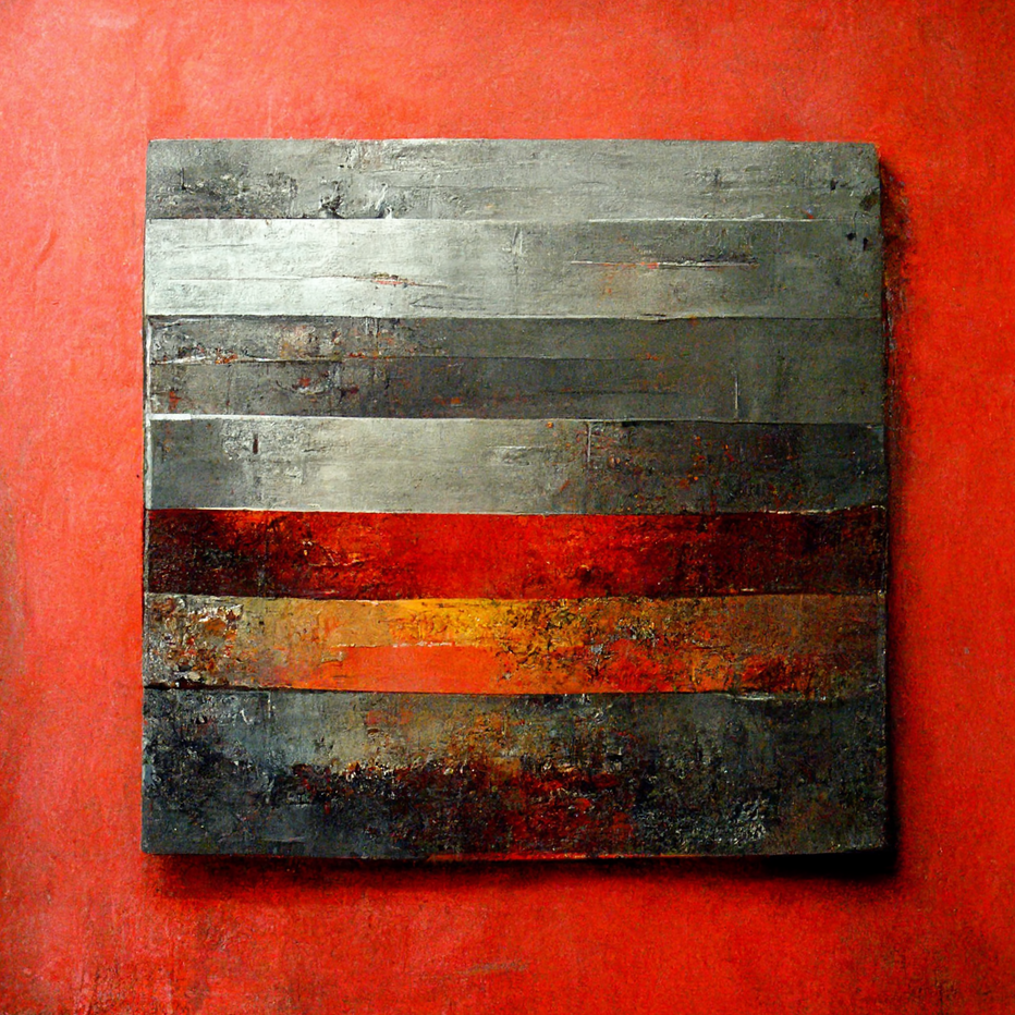 Striped of Gray and Red