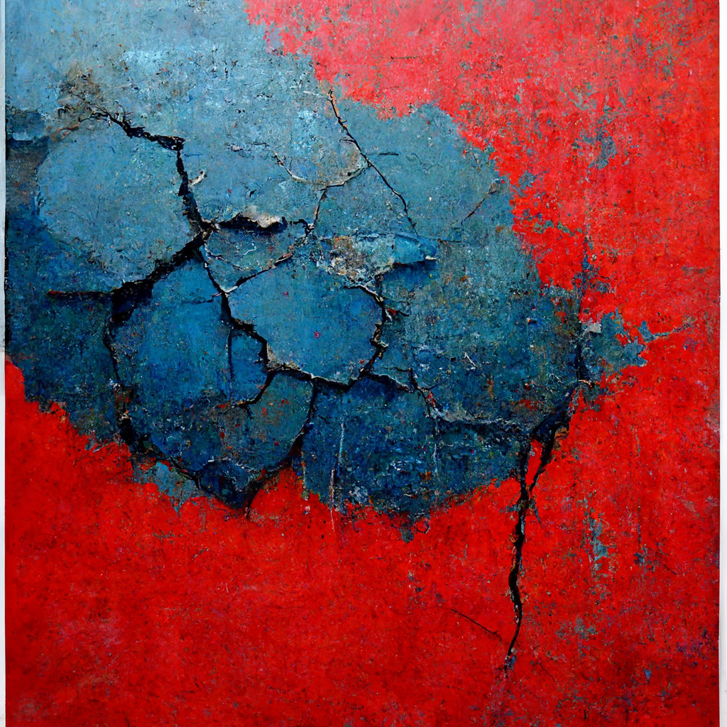 Dropped of Blue and Red