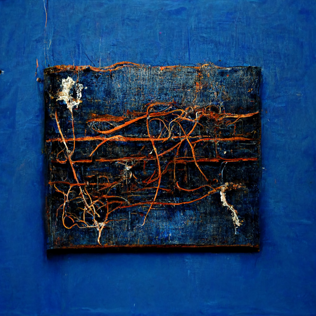 Frayed of Blue and Brown