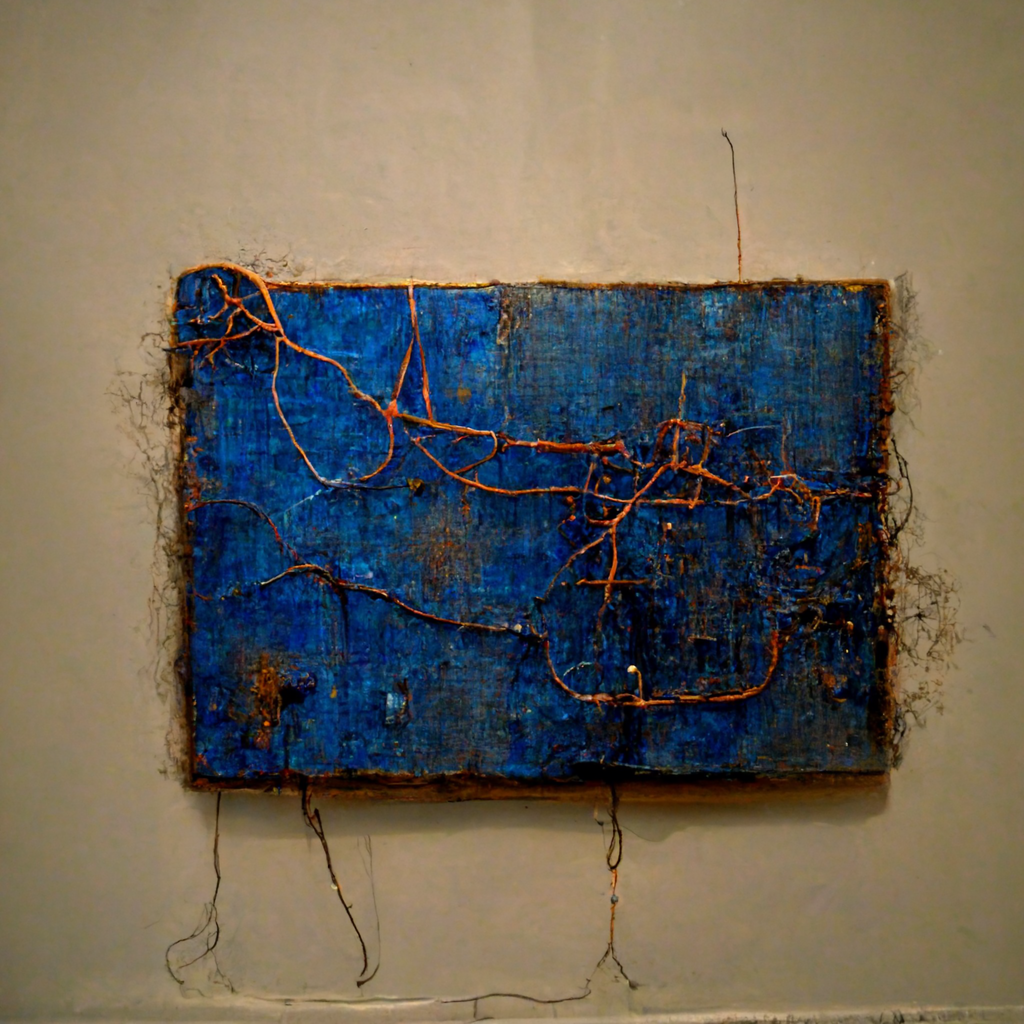 Frayed of Blue and Brown