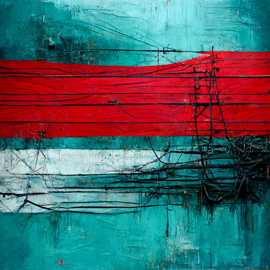 Poetry of Teal and Red