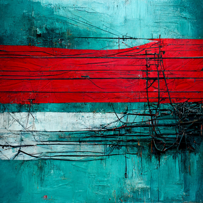 Poetry of Teal and Red