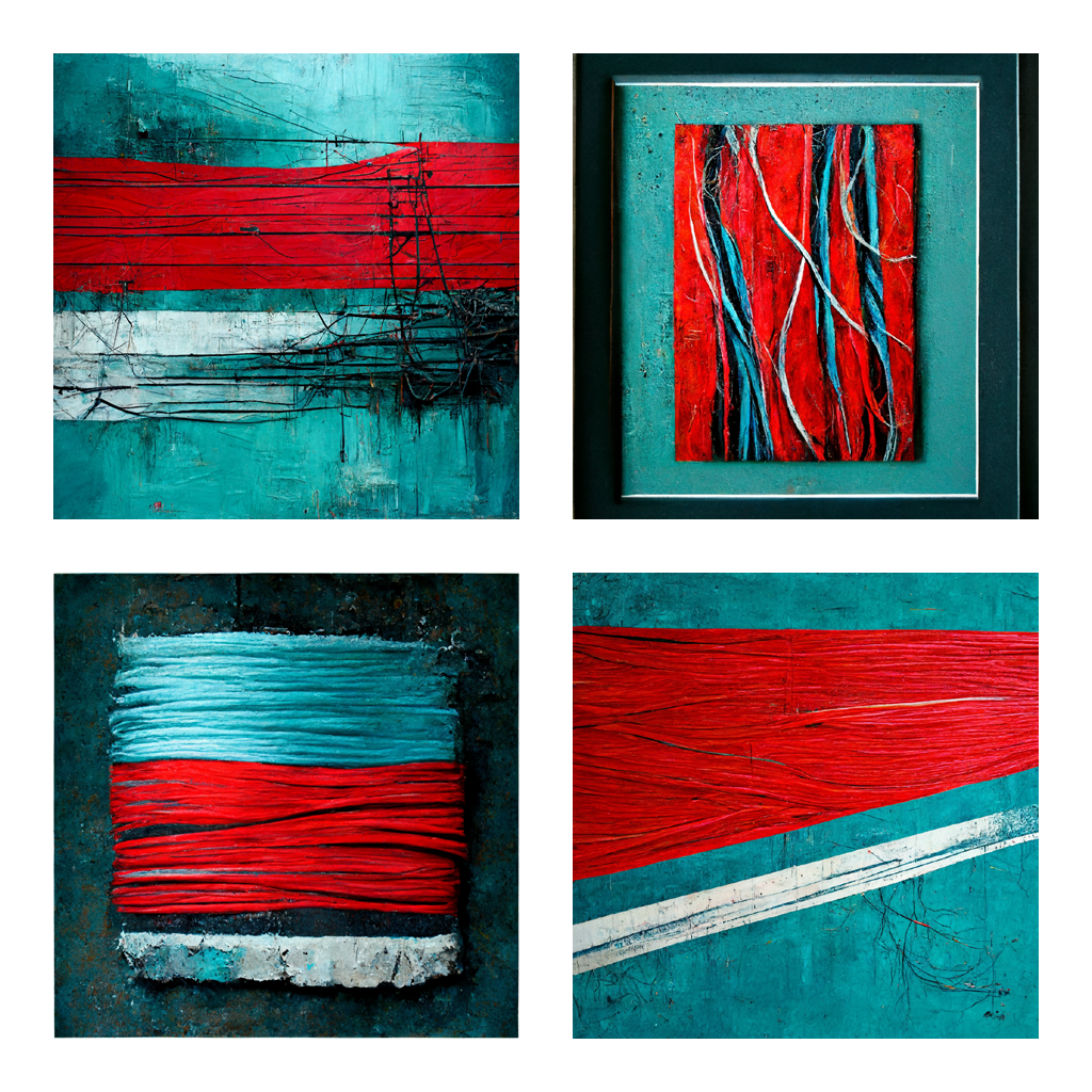 Poetry of Teal and Red