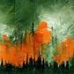 Décor of Green and Orange