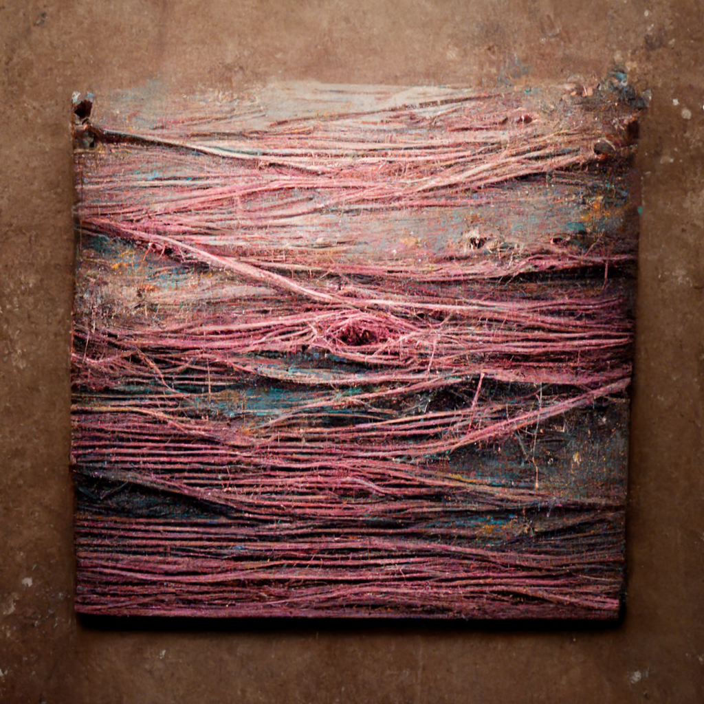 Frayed of Pink and Grey