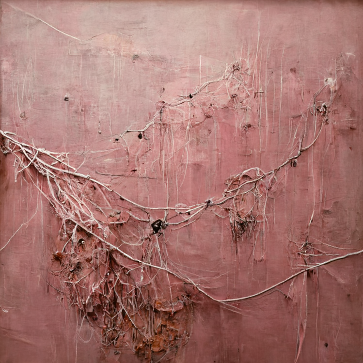 Frayed of Pink and Grey