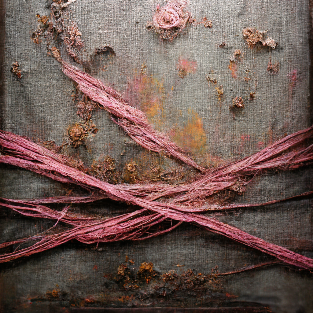 Frayed of Pink and Grey