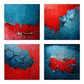 Dropped of Blue and Red